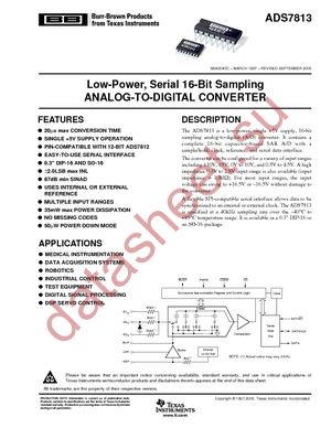 ADS7813U/1KG4 datasheet  